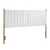 Chloe Cream Velvet and Gold Steel King Upholstered Headboard by Lumisource -Cheap Lumisource Store cream velvet gold steel lumisource headboards hb chloeking auvcr 64 1000