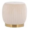 Tania Cream Velvet and Gold Steel Ottoman by Lumisource -Cheap Lumisource Store cream velvet gold steel lumisource ottomans ot tania auvcr 64 1000