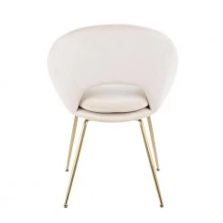 Metro Cream Velvet and Gold Dining Chair (Set of 2) by Lumisource -Cheap Lumisource Store cream velvet lumisource dining chairs ch metro au vcr2 66 1000