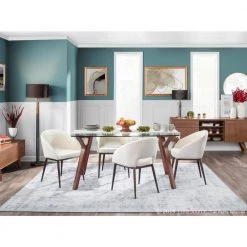 Renee Cream Velvet Dining Chair with Copper Metal Legs by Lumisource -Cheap Lumisource Store cream velvet lumisource dining chairs ch renee cucr 31 1000