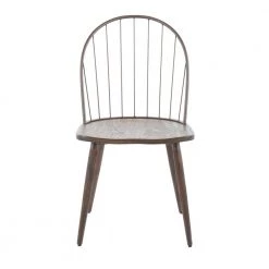 Riley Dark Walnut Wood and Bronze Metal High Back Dining Chair (Set of 2) by Lumisource -Cheap Lumisource Store dark walnut wood bronze metal lumisource dining chairs ch rileyhb bzbn2 31 1000