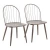 Riley Dark Walnut Wood and Bronze Metal High Back Dining Chair (Set of 2) by Lumisource -Cheap Lumisource Store dark walnut wood bronze metal lumisource dining chairs ch rileyhb bzbn2 64 1000