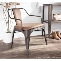 Oregon Faux Leather and Antique in Espresso Metal Accent Chair (Set of 2) by Lumisource 14 Oregon Faux Leather and Antique in Espresso Metal Accent Chair (Set of 2) by Lumisource -Cheap Lumisource Store espresso antique lumisource accent chairs chr oregon ane2 c3 1000