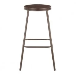 Clara Industrial Round 30 in. Antique Metal and Espresso Wood Bar Stool (Set of 2) by Lumisource 11 Clara Industrial Round 30 in. Antique Metal and Espresso Wood Bar Stool (Set of 2) by Lumisource -Cheap Lumisource Store espresso antique lumisource bar stools b30 clrarn ane2 66 1000