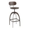 Dakota Mid-Back Adjustable Bar Stool in Antique Metal and Espresso Wood by Lumisource -Cheap Lumisource Store espresso antique lumisource bar stools bs dakmb ane 64 1000