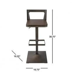 Samurai Black and Espresso Adjustable Bar Stool by Lumisource -Cheap Lumisource Store espresso black lumisource bar stools bs samr an esp 40 1000