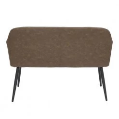 Daniella Espresso Faux Leather and Black Metal High Back Bench (30 in. x 44 in. x 23.5 in.) by Lumisource -Cheap Lumisource Store espresso faux leather black metal lumisource bedroom benches bc daniellahb bke 66 1000