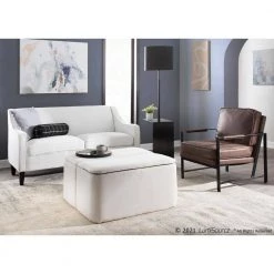 Franklin Espresso Faux Leather and Black Steel Padded Arm Chair by Lumisource -Cheap Lumisource Store espresso faux leather black steel lumisource accent chairs chr frankpad bke c3 1000