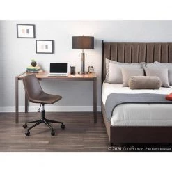 Duke Espresso Faux Leather Industrial Task Chair by Lumisource -Cheap Lumisource Store espresso faux leather lumisource task chairs oc dukz bk e c3 1000