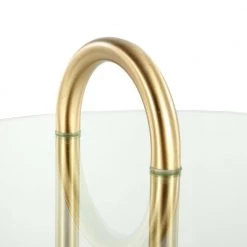 Claire 18 in. Gold Steel and White Marble Round Clear Glass End Table by Lumisource 13 Claire 18 in. Gold Steel and White Marble Round Clear Glass End Table by Lumisource -Cheap Lumisource Store gold steel white marble lumisource end side tables tb claire wmbau c3 1000