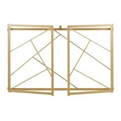 Folia 45 in. White Gold Metal and Wood Office Desk by Lumisource -Cheap Lumisource Store gold white lumisource writing desks ofd folia auw 4f 1000