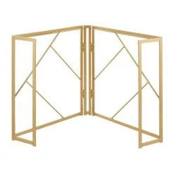 Folia 43 in. White Corner Desk in Gold Metal and Wood by Lumisource -Cheap Lumisource Store gold white lumisource writing desks ofd foliacnr auw c3 1000