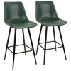 Durango 26 in. Black and Green Vintage Faux Leather Counter Stool (Set of 2) by Lumisource -Cheap Lumisource Store green black lumisource bar stools b26 drng bk gn2 64 1000
