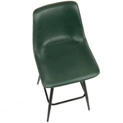 Durango 26 in. Black and Green Vintage Faux Leather Counter Stool (Set of 2) by Lumisource 10 Durango 26 in. Black and Green Vintage Faux Leather Counter Stool (Set of 2) by Lumisource -Cheap Lumisource Store green black lumisource bar stools b26 drng bk gn2 a0 1000