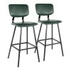 Foundry 30 in. Green Faux Leather Upholstery Bar Stool (Set of 2) by Lumisource 1 Foundry 30 in. Green Faux Leather Upholstery Bar Stool (Set of 2) by Lumisource -Cheap Lumisource Store green black lumisource bar stools b30 fndy bk gn2 64 1000
