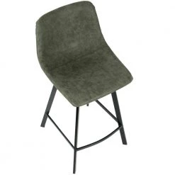 Outlaw Industrial Green Counter Stool Faux Suede (Set of 2) by Lumisource 9 Outlaw Industrial Green Counter Stool Faux Suede (Set of 2) by Lumisource -Cheap Lumisource Store green black lumisource bar stools cs outlw bk gn2 a0 1000