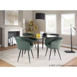 Corazza Green Corduroy Arm Chair by Lumisource -Cheap Lumisource Store green corduroy lumisource accent chairs chr crzz bkgn 31 1000