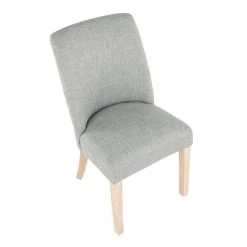 Tori Farmhouse White Washed Wood and Green/Grey Fabric Dining Chair (Set of 2) by Lumisource -Cheap Lumisource Store green grey white wash lumisource dining chairs ch tori wwgn2 a0 1000