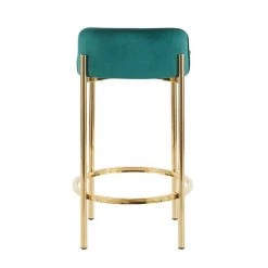 Chloe Counter Stool in Green Velvet and Gold Metal (Set of 2) by Lumisource 12 Chloe Counter Stool in Green Velvet and Gold Metal (Set of 2) by Lumisource -Cheap Lumisource Store green lumisource bar stools b26 chloe auvgn2 66 1000