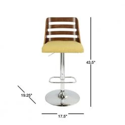 Trevi Walnut and Green Adjustable Bar Stool by Lumisource 10 Trevi Walnut and Green Adjustable Bar Stool by Lumisource -Cheap Lumisource Store green lumisource bar stools bs trv wl gn 40 1000