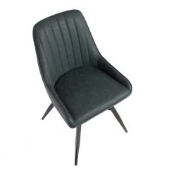 Cavalier Green Faux Leather and Black Metal Swivel Dining Chair by Lumisource 10 Cavalier Green Faux Leather and Black Metal Swivel Dining Chair by Lumisource -Cheap Lumisource Store green lumisource dining chairs ch cavler bkgn a0 1000