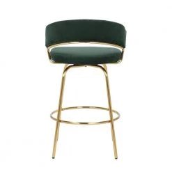 Jie 35.75 in. Green Velvet and Gold Metal Low Back Counter Stool (Set of 2) by Lumisource 12 Jie 35.75 in. Green Velvet and Gold Metal Low Back Counter Stool (Set of 2) by Lumisource -Cheap Lumisource Store green velvet gold metal lumisource bar stools b26 jieclaire g2 auvgn2 66 1000