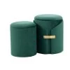 Dahlia Green Velvet Ottoman Set with Gold Accent by Lumisource -Cheap Lumisource Store green velvet lumisource ottomans ot2 dahlia auvgn 64 1000