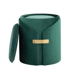 Dahlia Green Velvet Ottoman Set with Gold Accent by Lumisource 12 Dahlia Green Velvet Ottoman Set with Gold Accent by Lumisource -Cheap Lumisource Store green velvet lumisource ottomans ot2 dahlia auvgn c3 1000