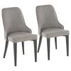 Nueva Grey and Black Dining/Accent Chair (Set of 2) by Lumisource 1 Nueva Grey and Black Dining/Accent Chair (Set of 2) by Lumisource -Cheap Lumisource Store grey black lumisource dining chairs ch nueva bk gy2 64 1000