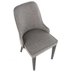 Nueva Grey and Black Dining/Accent Chair (Set of 2) by Lumisource -Cheap Lumisource Store grey black lumisource dining chairs ch nueva bk gy2 a0 1000