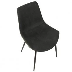 Duke Black and Grey Dining Chair (Set of 2) by Lumisource -Cheap Lumisource Store grey black lumisource dining chairs dc dukz bk gy2 a0 1000