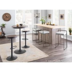 Dakota 3-Piece Grey and Brown Pub Set by Lumisource 7 Dakota 3-Piece Grey and Brown Pub Set by Lumisource -Cheap Lumisource Store grey brown lumisource dining room sets b dak3 gy bn 31 1000