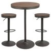 Dakota 3-Piece Grey and Brown Pub Set by Lumisource -Cheap Lumisource Store grey brown lumisource dining room sets b dak3 gy bn 64 1000