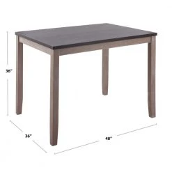 Harper 5-Piece Grey and Espresso Wood Counter Height Dining Set by Lumisource -Cheap Lumisource Store grey espresso wood lumisource dining room sets c harper5 gyegy 4f 1000