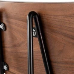 Black Metal Loft Chair with Grey Fabric and Walnut Wood Accent (Set of 2) by Lumisource 16 Black Metal Loft Chair with Grey Fabric and Walnut Wood Accent (Set of 2) by Lumisource -Cheap Lumisource Store grey fabric black metal lumisource dining chairs ch loft bk gy2 4f 1000