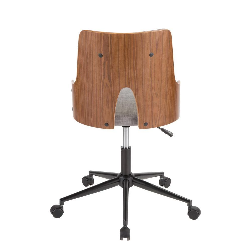 Stella Walnut and Grey Office Chair by Lumisource 7 Stella Walnut and Grey Office Chair by Lumisource - Image 5