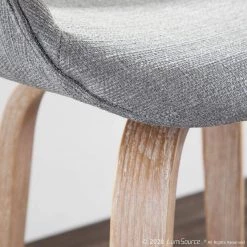 Elisa 34.5 in. Counter Height Bar Stool in Grey Fabric and White Washed Wood (Set of 2) by Lumisource 21 Elisa 34.5 in. Counter Height Bar Stool in Grey Fabric and White Washed Wood (Set of 2) by Lumisource -Cheap Lumisource Store grey fabric white washed wood lumisource bar stools b26 elisa2 swvr wwgy2 44 1000
