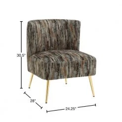 Fran Grey Fabric and Gold Metal Slipper Chair by Lumisource 15 Fran Grey Fabric and Gold Metal Slipper Chair by Lumisource -Cheap Lumisource Store grey lumisource accent chairs chr franslp au gy 40 1000