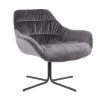 Wayne Swivel Lounge Chair in Grey Velvet and Black Metal by Lumisource -Cheap Lumisource Store grey lumisource accent chairs chr wyne bkvgy 64 1000