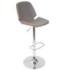 Serena Walnut and Grey Adjustable Bar Stool by Lumisource 1 Serena Walnut and Grey Adjustable Bar Stool by Lumisource -Cheap Lumisource Store grey lumisource bar stools bs ser wl gy 64 1000