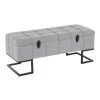 Midas Grey Tufted Storage Bench by Lumisource -Cheap Lumisource Store grey lumisource bedroom benches ot midastor bkgy 64 1000