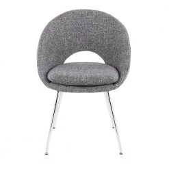 Metro Grey Noise Fabric and Chrome Metal Dining Chair (Set of 2) by Lumisource 11 Metro Grey Noise Fabric and Chrome Metal Dining Chair (Set of 2) by Lumisource -Cheap Lumisource Store grey noise fabric lumisource dining chairs ch metro gy2 31 1000