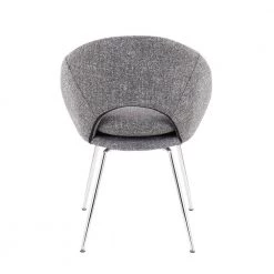 Metro Grey Noise Fabric and Chrome Metal Dining Chair (Set of 2) by Lumisource 10 Metro Grey Noise Fabric and Chrome Metal Dining Chair (Set of 2) by Lumisource -Cheap Lumisource Store grey noise fabric lumisource dining chairs ch metro gy2 66 1000