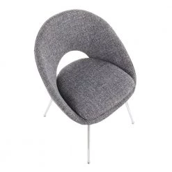 Metro Grey Noise Fabric and Chrome Metal Dining Chair (Set of 2) by Lumisource 9 Metro Grey Noise Fabric and Chrome Metal Dining Chair (Set of 2) by Lumisource -Cheap Lumisource Store grey noise fabric lumisource dining chairs ch metro gy2 a0 1000
