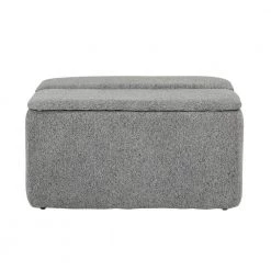 Stout Grey Noise Fabric Storage Ottoman by Lumisource -Cheap Lumisource Store grey noise fabric lumisource ottomans ot stout ngy 66 1000