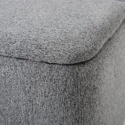 Stout Grey Noise Fabric Storage Ottoman by Lumisource -Cheap Lumisource Store grey noise fabric lumisource ottomans ot stout ngy c3 1000