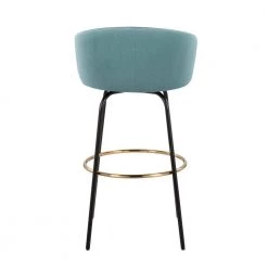 Claire 38.25 in. Light Blue Velvet and Black Metal Low Back Bar Stool with Gold Footrest (Set of 2) by Lumisource 10 Claire 38.25 in. Light Blue Velvet and Black Metal Low Back Bar Stool with Gold Footrest (Set of 2) by Lumisource -Cheap Lumisource Store light blue velvet black metal lumisource bar stools b30 claire2 swvg bkvlbu2 66 1000