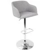 Daniella Light Grey Adjustable Bar Stool by Lumisource -Cheap Lumisource Store light grey lumisource bar stools bs dnlla lgy 64 1000
