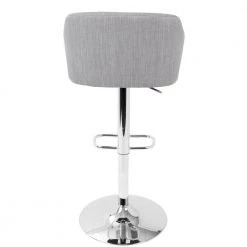 Daniella Light Grey Adjustable Bar Stool by Lumisource -Cheap Lumisource Store light grey lumisource bar stools bs dnlla lgy 66 1000