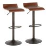 Ale Industrial Adjustable Antique and Medium Brown Faux Leather Bar Stool (Set of 2) by Lumisource 1 Ale Industrial Adjustable Antique and Medium Brown Faux Leather Bar Stool (Set of 2) by Lumisource -Cheap Lumisource Store medium brown antique lumisource bar stools bs ale an mbn2 64 1000